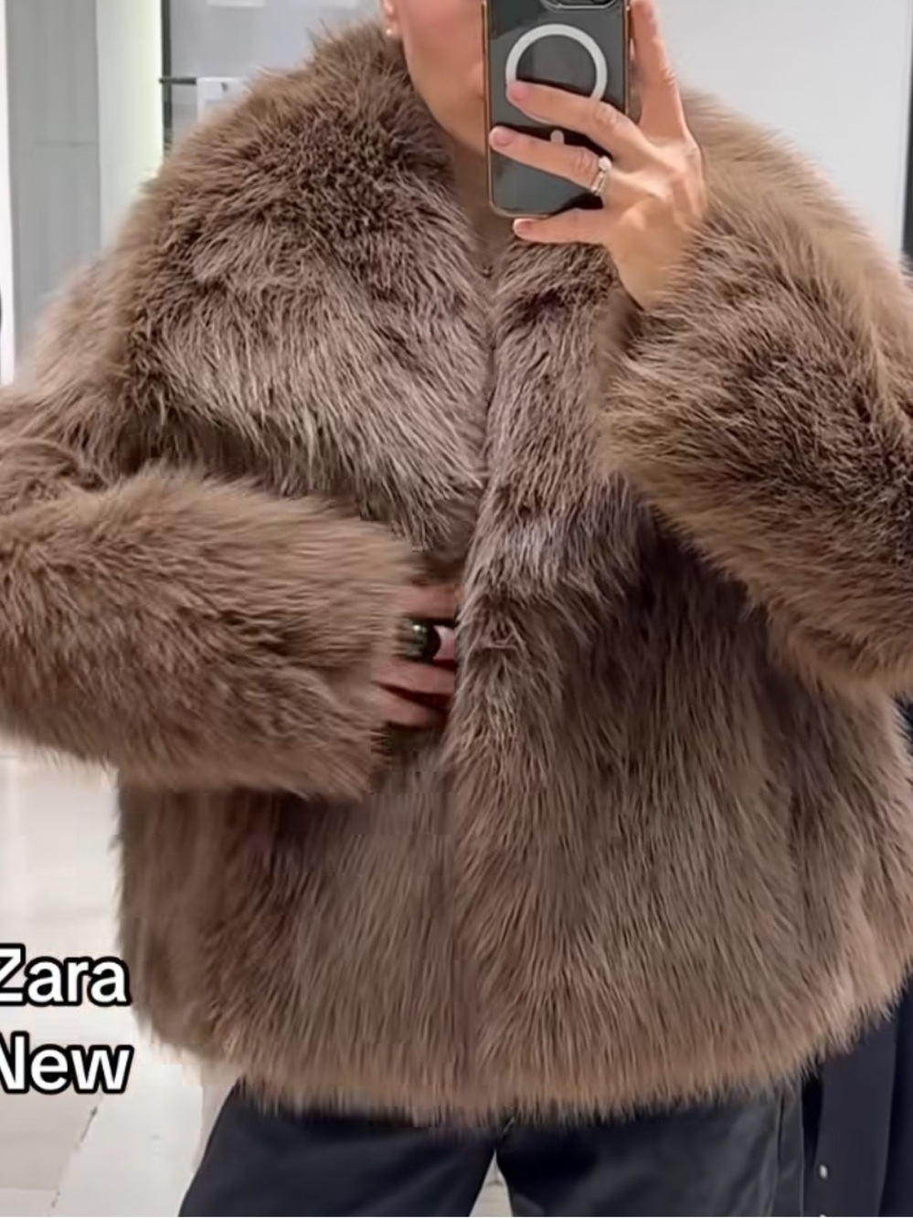 Zara faux fur coat